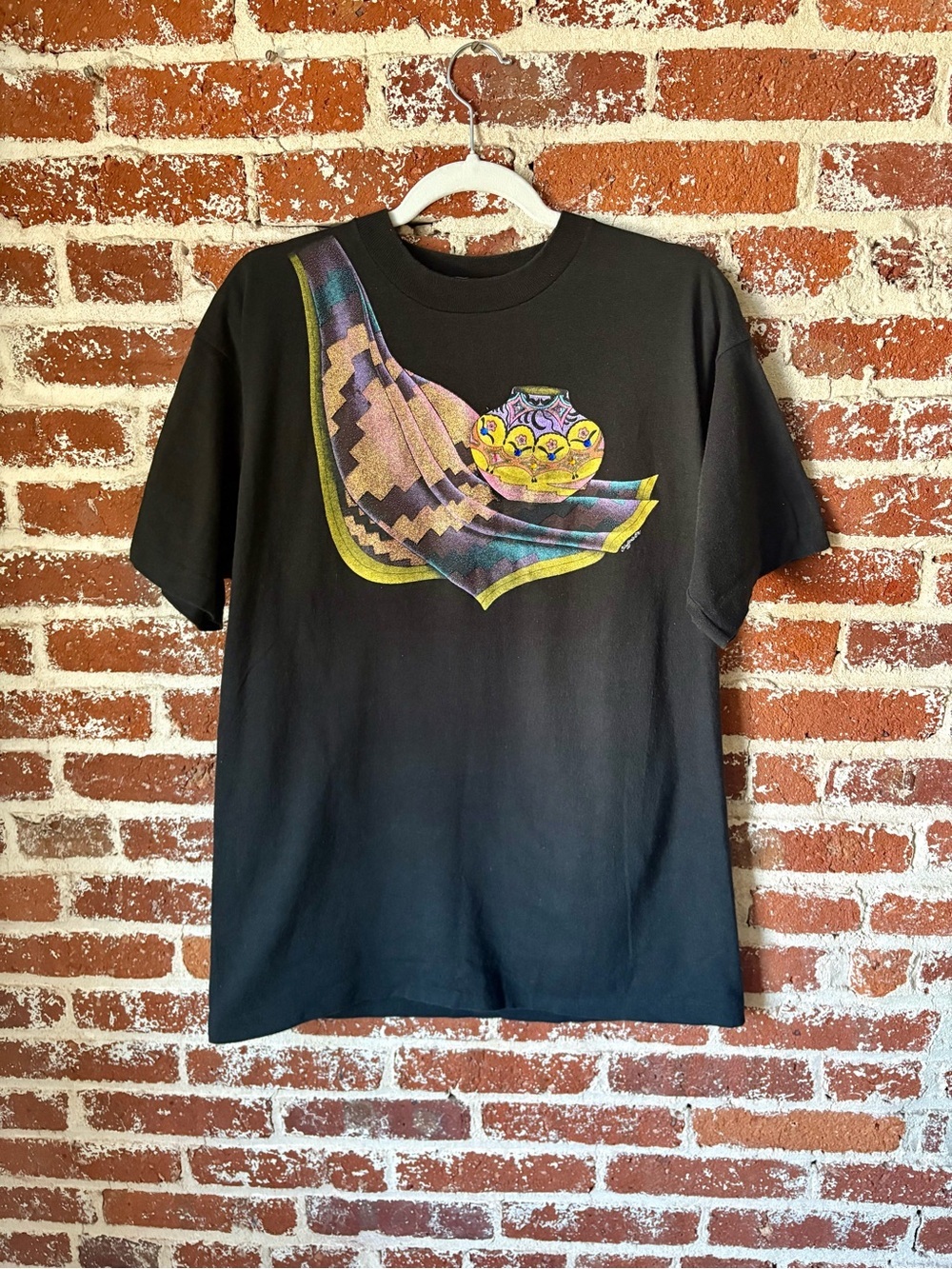 1991 Vintage Western Buffalo Black T-Shirt